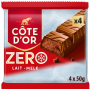 Côte d'Or  ZERO Milk Chocolate  4 x 50g