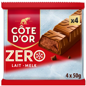 Côte d'Or  ZERO Milk Chocolate  4 x 50g