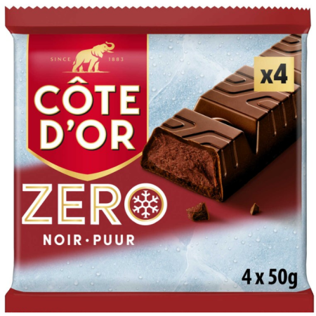 Côte d'Or ZERO Dark Chocolate  4 x 50g
