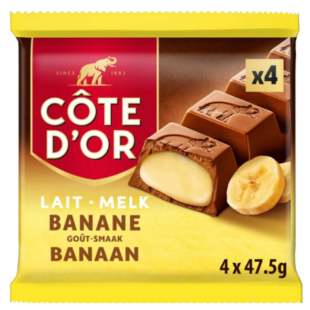 Côte d'Or Milk Chocolate Banana 4 x 47.5g