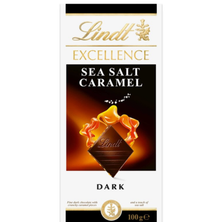 Lindt Chocolate Dark Caramel Sea Salt 100g