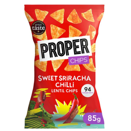 Proper Chips Lentilles Sriracha 85 gr
