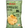 Delhaize Chips Ribbed Pepper-Salt 250 gr