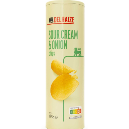 Delhaize Chips Sour cream Onion 175 gr