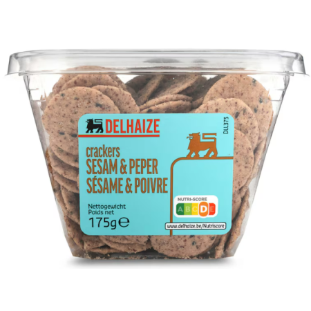 Delhaize Snack Cracke Sesame Pepper 175g