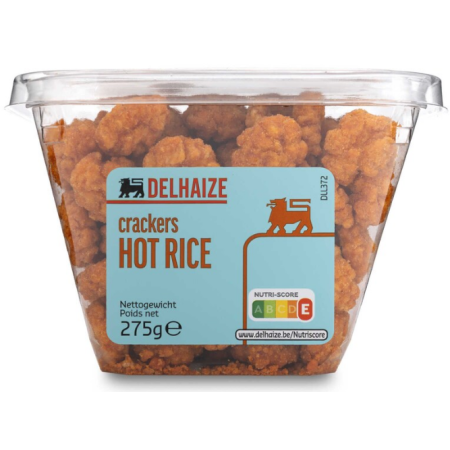 Delhaize Snack Cracker Hot rice 275 gr