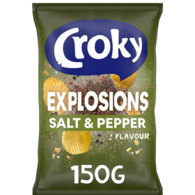 Croky Explosions Chips Salt Pepper 150 gr