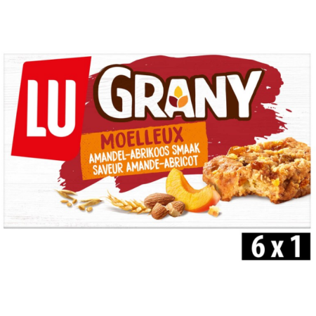 LU Grany Biscuits Soft Almond Apricot 6 x 32.5g