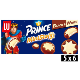 LU Prince Cookies Mini Stars Black & White 187 gr