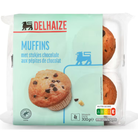 Delhaize Muffins Vanilla Chocolate Chips 4 x 75g