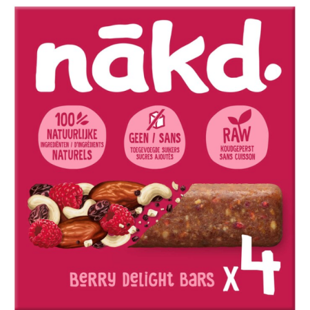 Nàkd  Bars Fruit & Nut Berries 4 x 35g