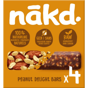 Nàkd Bars Fruit&Nut  Peanut 4 x 35 gr