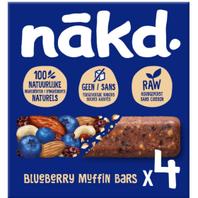 Nàkd Bars Fruit & Nut Blueberry muffin 4 x 35g