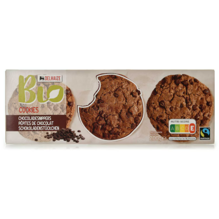 Delhaize Organic Cookies Chocolate Organic Fairtrade 200 gr