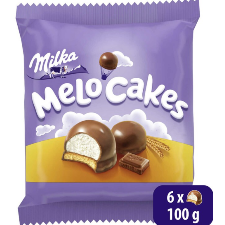 Milka Melo Cakes Biscuits Chocolate Cakes  6 Pieces -100g