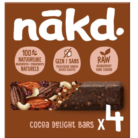Nàkd Bars Fruit & Nut Cocoa 4 x 35g