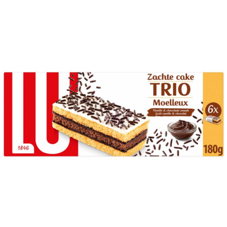 LU Small Soft Cakes Trio Soft Cakes Vanilla Chocolate 180g