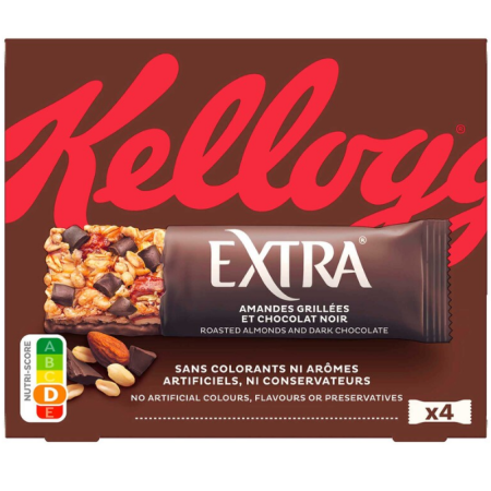 Kellogg's Extra Cereal Bars Chocolate Roasted Almonds 128g