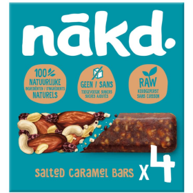 Nàkd  Bars Fruit & Nut Salted Caramel 4 x 35g