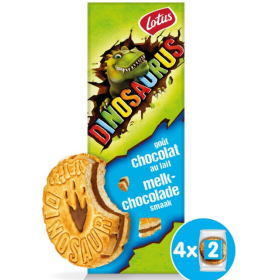 Lotus Dinosaurus Biscuit Filled Milk Chocolate Snack 174g