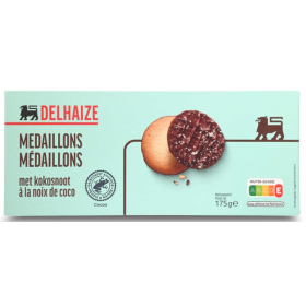 Delhaize Medallions Coconut 175 gr