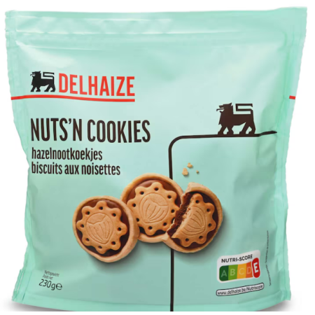 Delhaize Biscuits Hazelnut Filled 230g