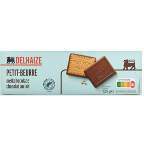 Delhaize Petit Beurre Milk Chocolate 125g