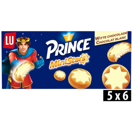LU Prince Biscuits Ministars white 188g